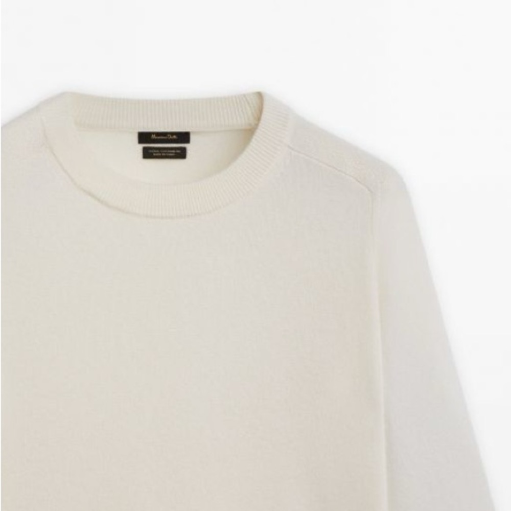 NWT. Massimo Dutti Blue Wool/Cashmere Sweater. Size S. - Picture 6 of 11